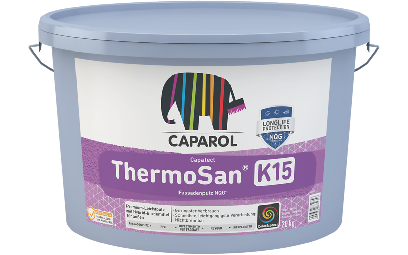 CAPATECT - [CTK15.20W] THERMOSAN FASSADENPUTZ NQG K15 WEIß 20KG